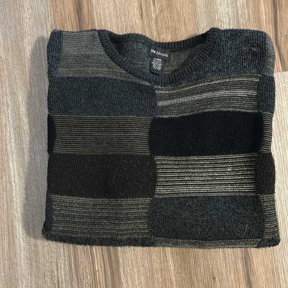 Marc Edwards Mens Vintage 90s Sweater XL Multicolor Geometric Patchwork - Picture 4 of 6